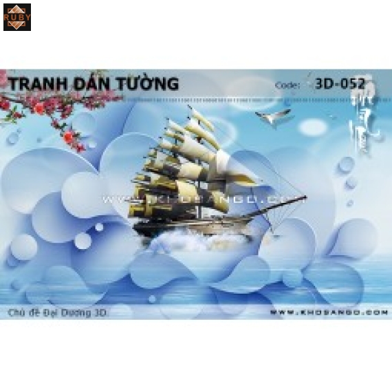 Tranh dán tường Đại Dương 3D 3D-052