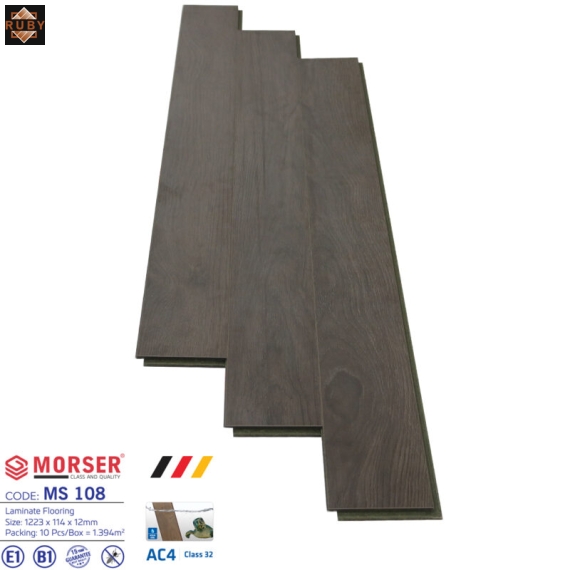 Sàn Gỗ Morser MSV108 12mm Cốt Xanh