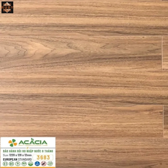 Sàn Gỗ Acacia 12mm A3683 Cốt Xanh