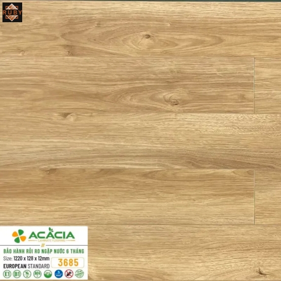 Sàn Gỗ Acacia 12mm A3685 Cốt Xanh
