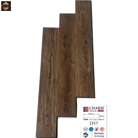 Sàn Gỗ Charm Wood Cốt Đen 12mm D57