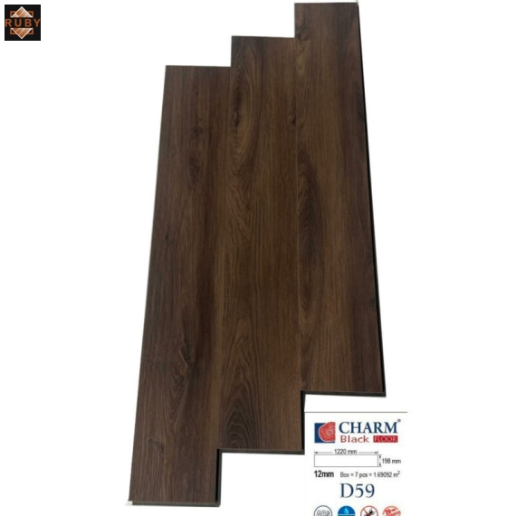 Sàn Gỗ Charm Wood Cốt Đen 12mm D59