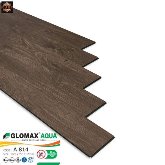 Sàn Gỗ Glomax Aqua Cốt Xanh 12mm A814