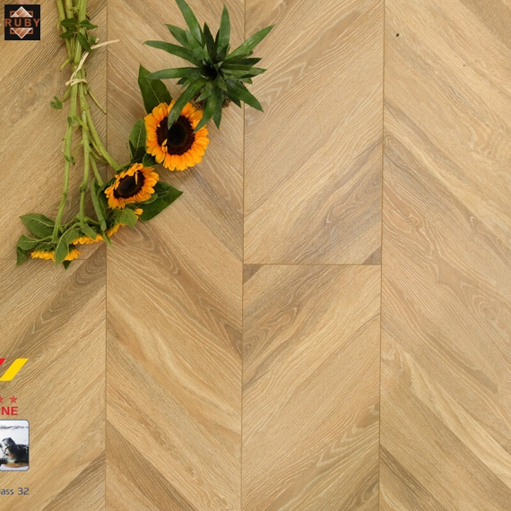 Sàn Gỗ Morser Xương Cá XK140 Vân 3D Cốt Xanh