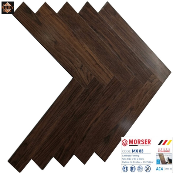 Sàn Gỗ Morser Xương Cá MX83 Cốt Xanh